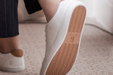 Bramford white barefoot sneaker - rear view