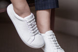 Bramford white barefoot sneaker - side view