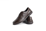 Brenston vintage brown barefoot dress shoe - lifestyle