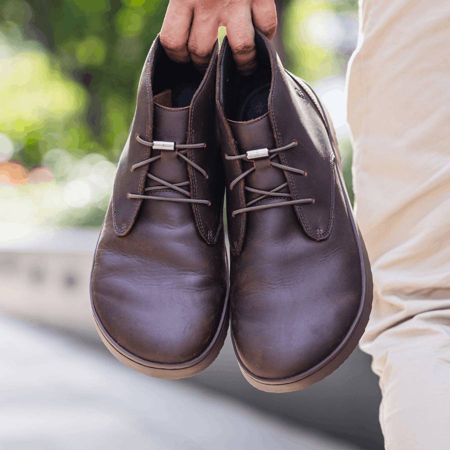 Birchbury leather barefoot chukka boots