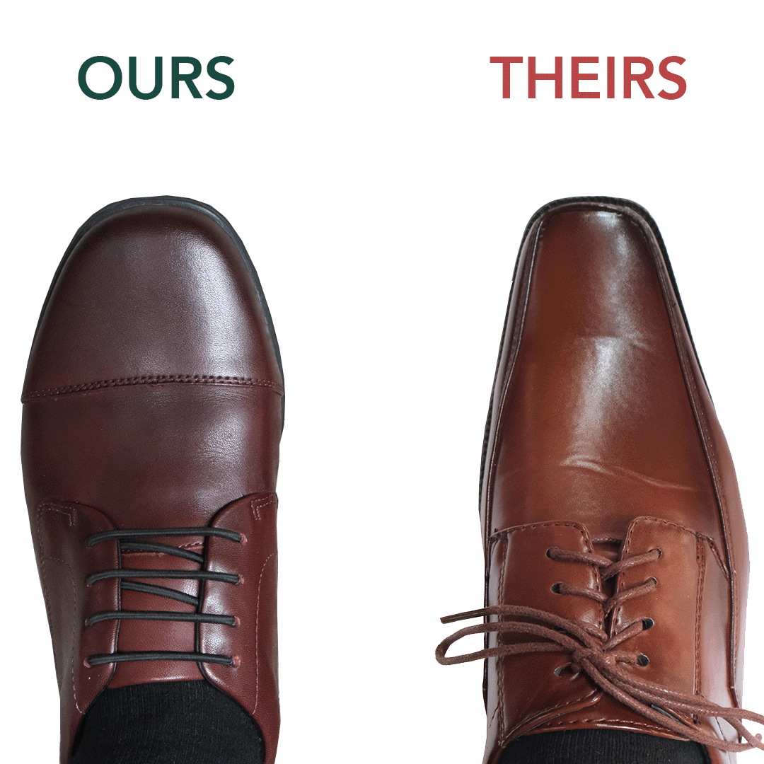 Dress shoes with wide online toe box
